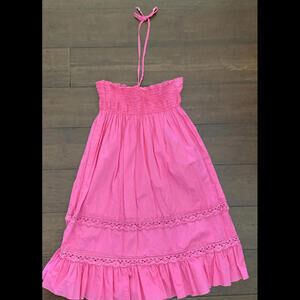 Plum Pudding Girls Size 8 Dress Pink Halter Cotton